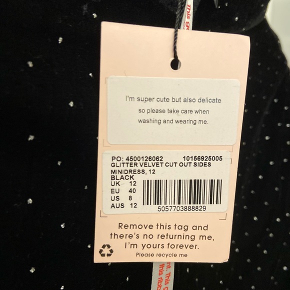 Black Velvet and Diamond Dress - Picture 6 of 10